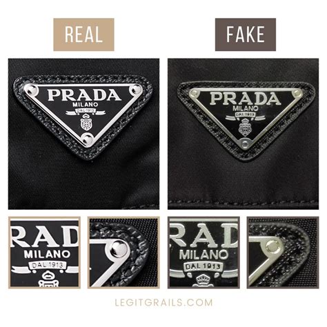 how to spot a fake prada logo|prada real or fake.